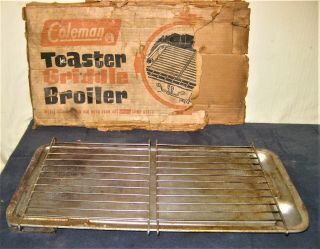 Vintage Coleman Toaster Griddle Broiler For 425 Camp Stove.  Aluminium