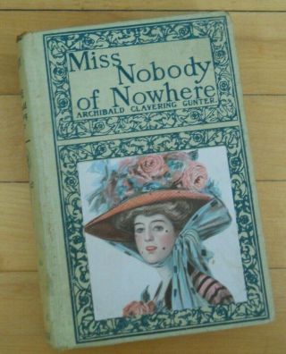 Vintage Victorian Book 1888 Miss Nobody Of Nowhere Gunther Gibson Girl Cover