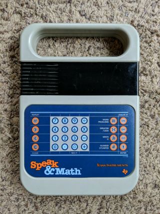 Vintage 1978 Speak And Math Texas Instruments Educational Toy.  Tested/works Great