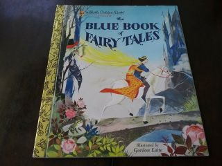 Vintage 1959 The Blue Book Of Fairy Tales Book A Little Golden Book B2