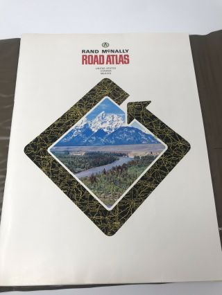 Vintage Rand Mcnally Road Atlas 1968 Us Canada Mexico Leather Like Cover