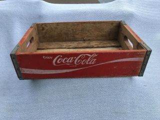 Vintage 1970s Wooden Wood Coca - Cola Coke Pop Bottle Crate Box Antique Advertise