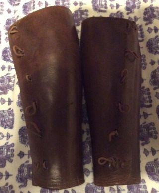 Ww1 Vintage Leather - Officers Military Gaiters - By 