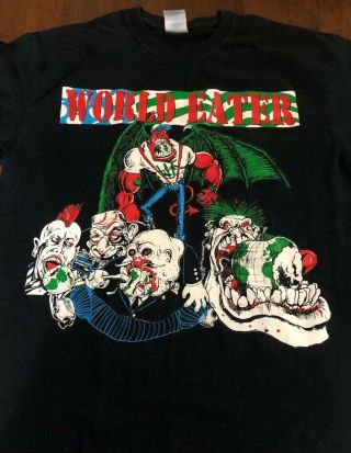 VTG World Eater T Shirt Agnostic Front Hardcore NYHC Cro Mags Warzone Rare Orig 2