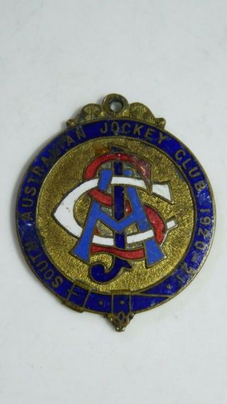 Vintage South Australian Jockey Club 1920 21 Enamel Badge