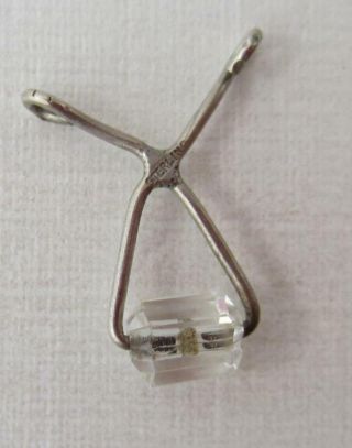 Vintage Sterling Silver Ice Tongs Charm C.  1950s