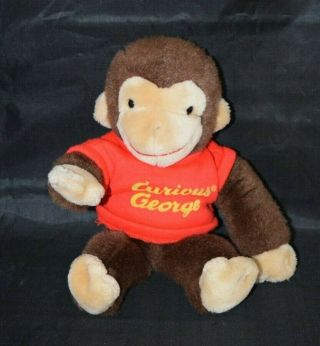 Vintage 1990 Gund 11 " Curious George Brown Monkey Stuffed Animal Plush