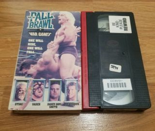 Wcw Fall Brawl 1993 War Games Sting Vader Sid Vicious Vhs Wwe Wrestling Vintage