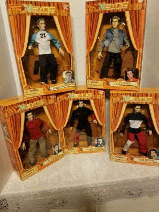 Nsync Collectable Marionette Dolls 2000 By Living Toyz Complete Set Of 5 Vintage