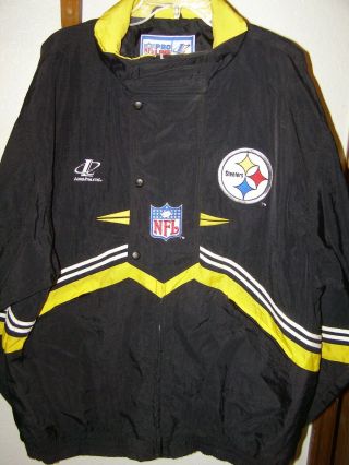 Vintage Pittsburgh Steelers Extra Large Xl Nfl Proline Authentic Light Wt.  Jacket