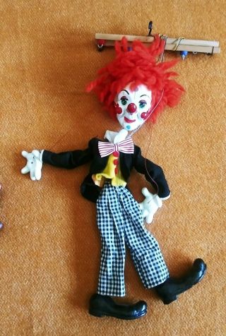 Vintage Pelham Marionette Puppet Bimbo The Clown 14 "