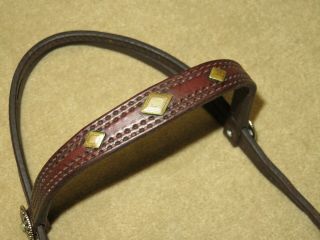 Vintage Leather In Hand Arabian Show Halter With Lovely Silver