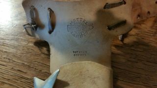 Vintage Mattel Shooting Shell Fanner Leather Holster Toy Cap Gun,  Man Cave