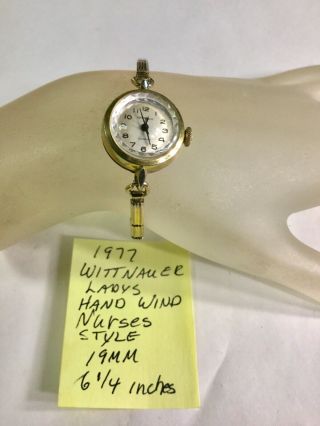 Vintage Ladys Hand Wind Wittnauer Nurses Watch 19mm Running