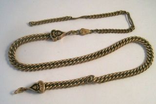 Antique Vintage Thick Gold Filled Watch Chain W/taille D 