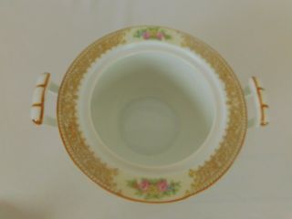 Vintage Noritake Nippon Toki Kaisha China floral sugar bowl with lid 4
