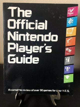 1987 Official Nintendo Nes Players Guide Vintage Retro Game Book W/ Stickers