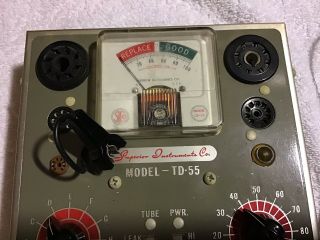 Vintage Antique Superior Instruments model TC - 55 tube tester, 4