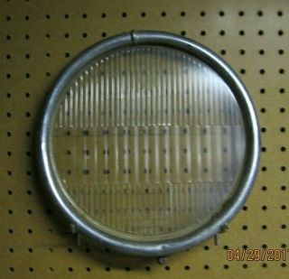 Vintage Headlight Glass Lens And Bezel Auto Truck Guide Tiltray