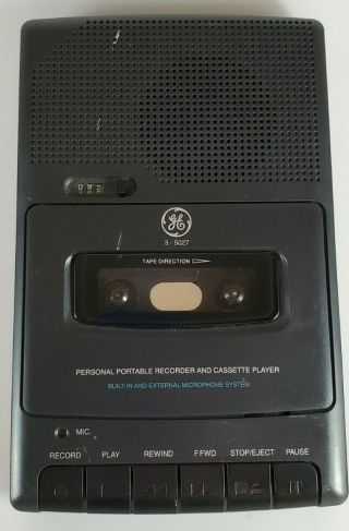 Vintage Ge Personal Portable Recorder And Cassette Player Model 3 - 5027