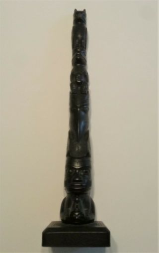 Native American Folk Art Signed Boma Canada Vintage Totem Pole Vancouver B.  C.