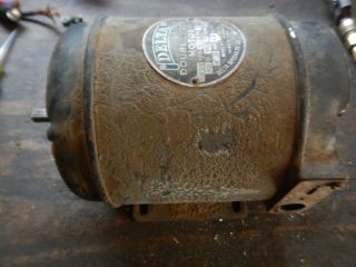 Early Vintage Delta Dual Shaft Electric Motor For Woodworking Machines 1 Phase