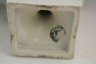 Pair VTG Signed Trenton Potteries Porcelain Handled Trohpy Urn Vases Gold Gilt 6