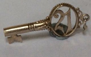 Rare Vintage Silver Bracelet Charm Of A Key To The Door 21st Birthday