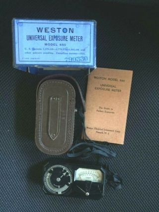 Vintage Weston Universal Exposure Meter Model 650 Box