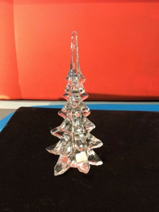 Vintage Lefton Clear Crystal Glass Christmas Tree 8 1/2” Tall XMAS Decoration 2