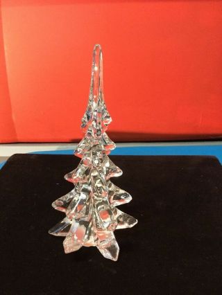 Vintage Lefton Clear Crystal Glass Christmas Tree 8 1/2” Tall XMAS Decoration 3