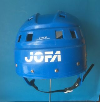 Blue Jofa Ishockey Helmet 24651.  Vintage 70’s.  Senior Size