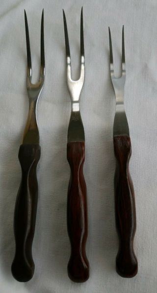 Set Of 2 Vintage Cutco No.  27 Carving Forks Made In Usa Plus 1 Other.