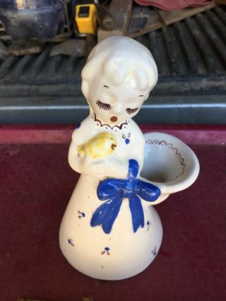 Vintage De Lee Art California Pottery Girl Figurine/planter