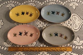 Vintage 35 Piece Butterfly Pottery Dish Set 5