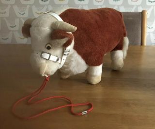 Vintage Merrythought Hereford Bull Soft Toy 1950 