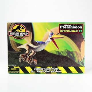 Vtg Jurassic Park Lost World Steel Beak Pteranodon Box 90s Kenner Pterodactyl