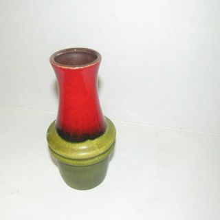 West German Pottery Vase Fat Lava Retro Vtg Scheurich Keramik 209 - 18