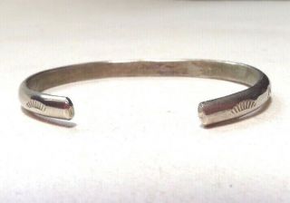 Vintage Navajo Silver Cuff Bracelet Stamped Sterling Silver Unisex 3