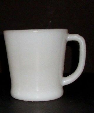 Vintage Fire King White Coffee Mug Cup D Handle Oven Ware 19 Milk Glass Retro