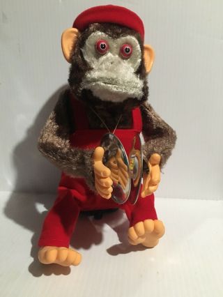 Vintage Jolly Chimp Cymbal Monkey Toy Taiwan HSIN CHI Musical Ape 2