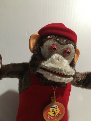 Vintage Jolly Chimp Cymbal Monkey Toy Taiwan HSIN CHI Musical Ape 6