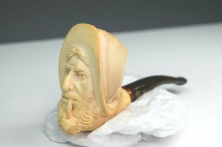 Vintage Cao Meerschaum Carved Smoking Tobacco Pipe Captain / Fisherman