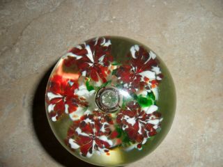 Vintage antique glass paperweight with flowers from 80 year old next door neighb 5