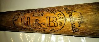 Vintage Nelson Nellie Fox H&b 1529 Louisville Slugger Baseball Bat 35 "