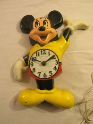 Vintage Walt Disney Prod.  Mickey Mouse Clock Welby By Elgin
