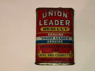 VINTAGE UNION LEADER REDI CUT TOBACCO TIN UNCLE SAM CAN UNITED STATES AMERICAN 2