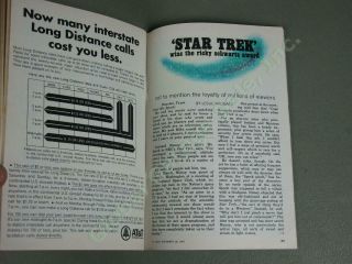 2 RARE Vintage 1967 - 1968 Star Trek TV Guides Shatner Nimoy Spock Kirk Bones NR 4