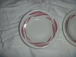 Vintage Mayer China (6) RED ARAGON 1951 Restaurant Ware BERRY Bowls 2