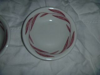 Vintage Mayer China (6) RED ARAGON 1951 Restaurant Ware BERRY Bowls 4